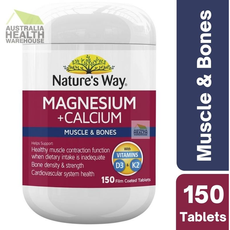 [Expiry: 04/2026] Nature's Way Magnesium Plus Calcium 150 Tablets