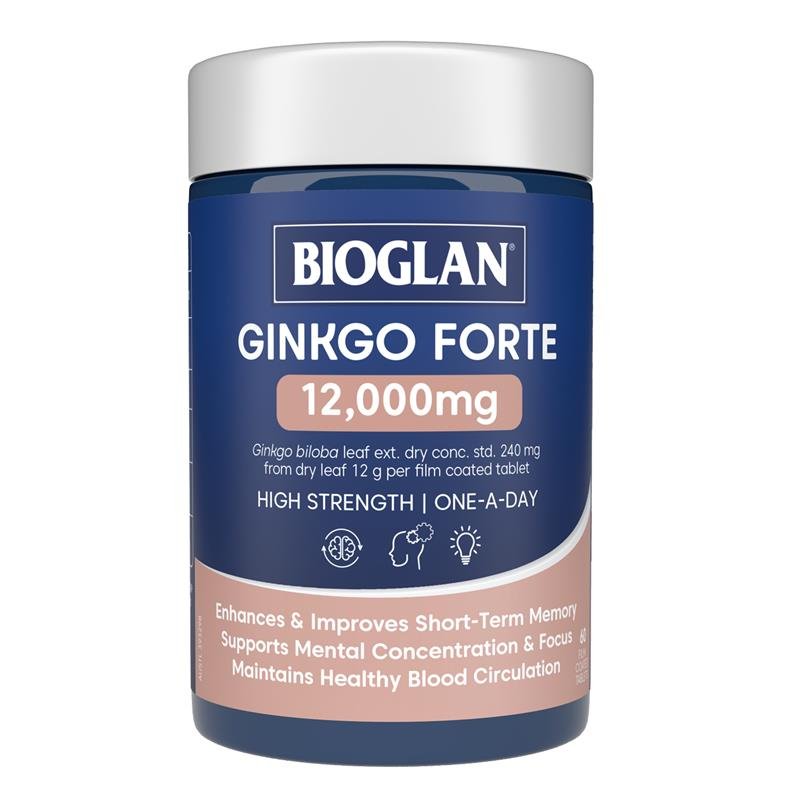 [Expiry: 12/2026] Bioglan Gingko Forte 12000mg 60 Tablets