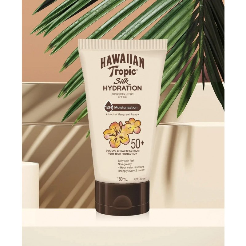 [Expiry: 07/2026] Hawaiian Tropic Silk Hydration Sunscreen Lotion SPF 50+ 180mL