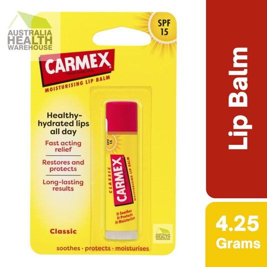 Carmex Moisturising Lip Balm Classic Stick SPF15 4.25g