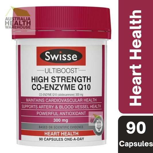 Swisse Ultiboost High Strength Co-Enzyme Q10 300mg 90 Capsules April 2026