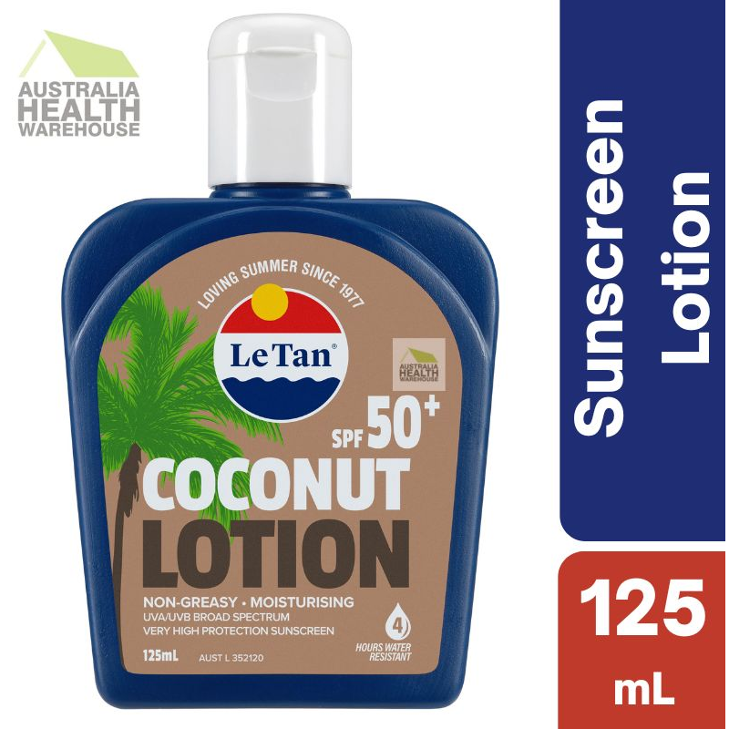 [Expiry: 10/2025] Le Tan SPF 50+ Coconut Sunscreen Lotion 125mL