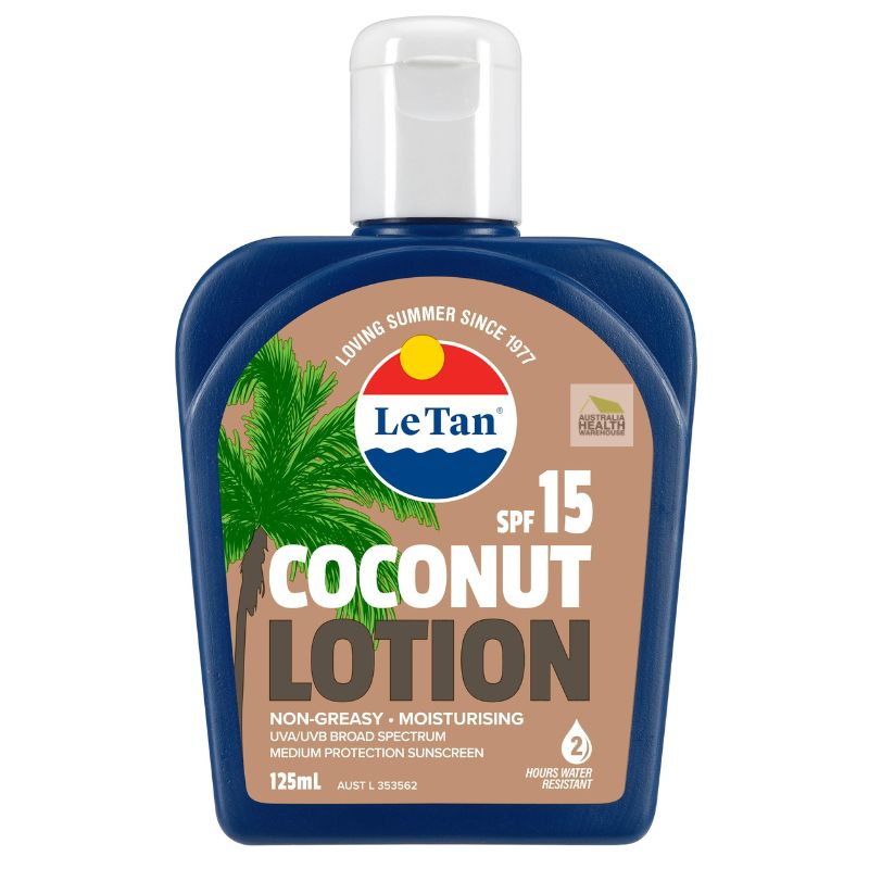 [Expiry: 11/2026] Le Tan SPF 15 Coconut Sunscreen Lotion 125mL