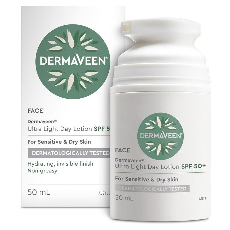 [CLEARANCE Expiry: 11/2024] Dermaveen Face Ultra Light Day Lotion SPF 50+ 50mL