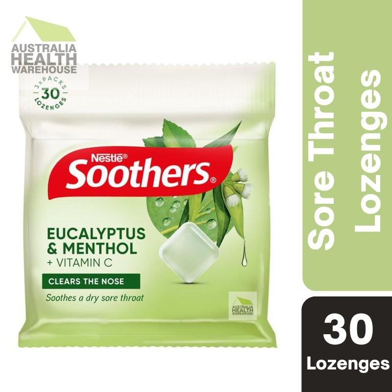 [Expiry: 05/2026] Soothers Eucalyptus & Menthol 3x10 Lozenges Multipack