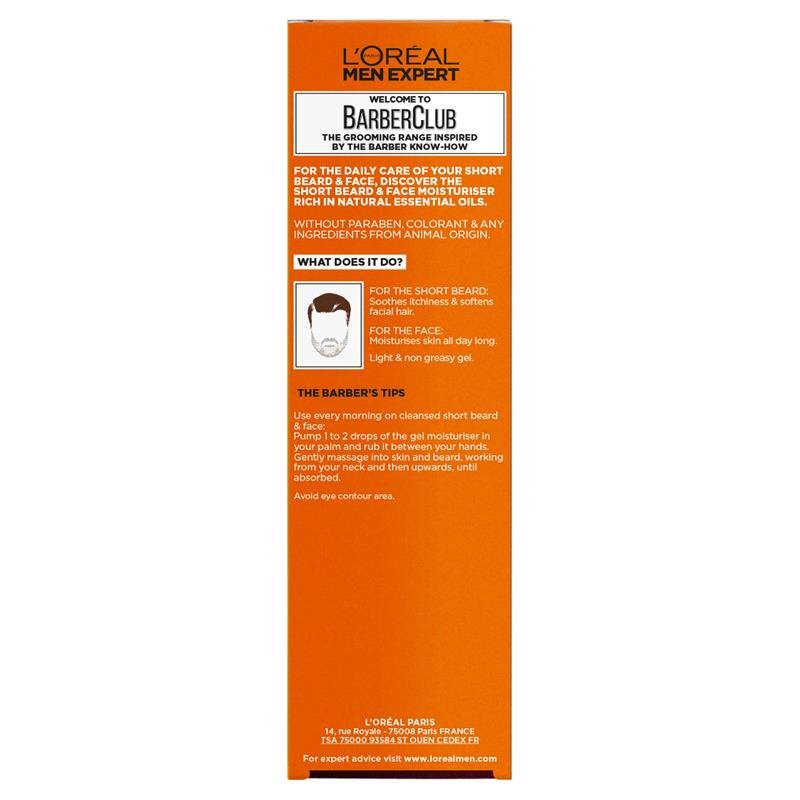 L'Oreal Men Expert Barber Club Short Beard & Face Moisturiser 50mL