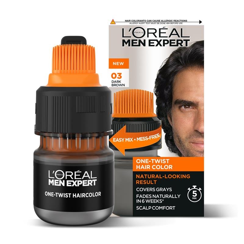 L'Oreal Men Expert One-Twist Hair Colour-  Dark Brown 03 Box