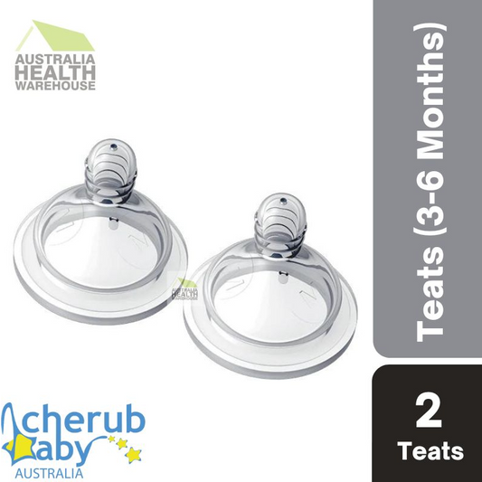 Cherub Baby Teats – 2 Teats 3-6 months (Medium Flow)